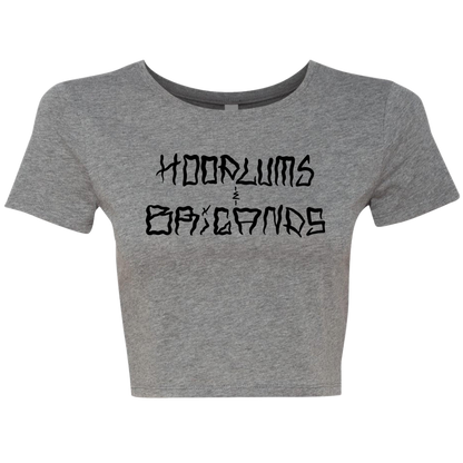 Hoodlums & Brigands Logo Crop Top - hdlm.brgnd
