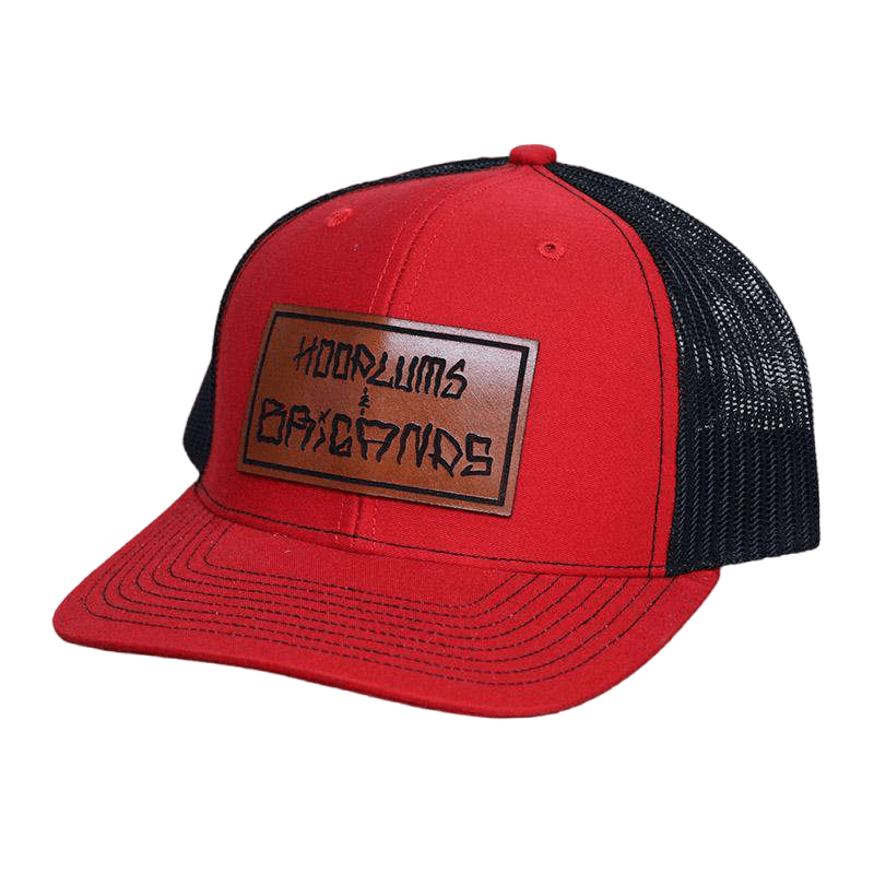 Hoodlums & Brigands Logo Leather Snapback - hdlm.brgnd