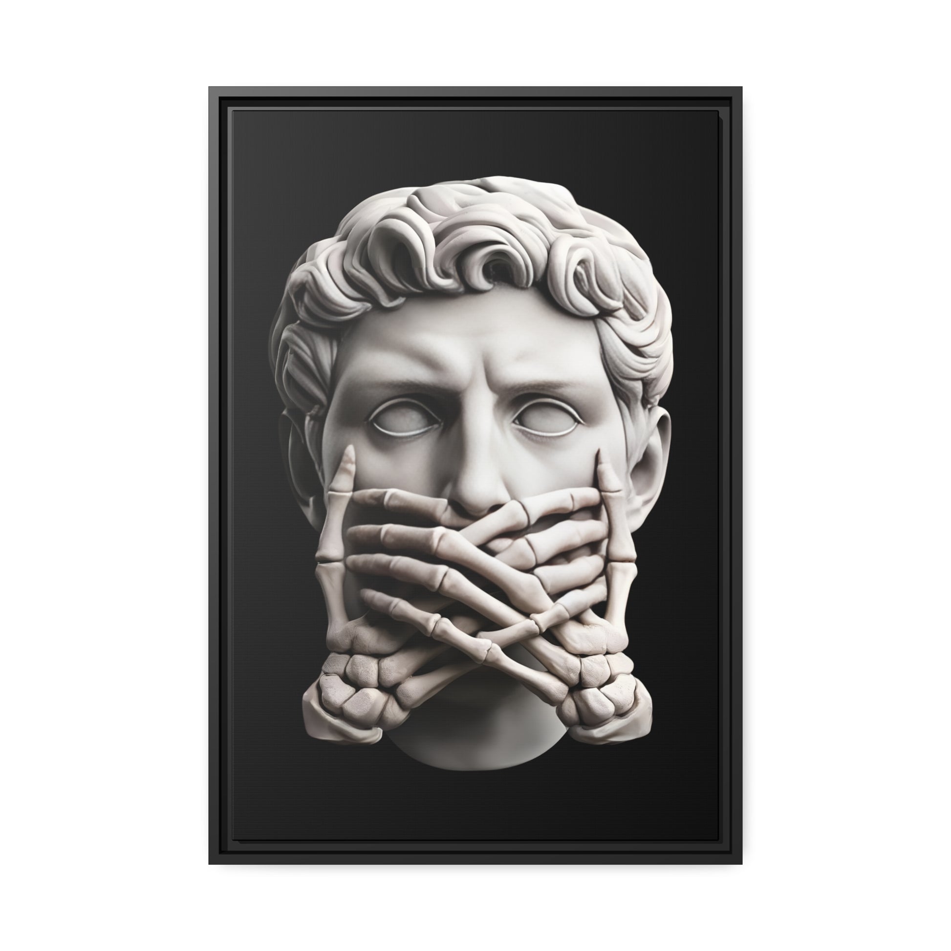 Speak No Evil Canvas & Frame - hdlm.brgnd