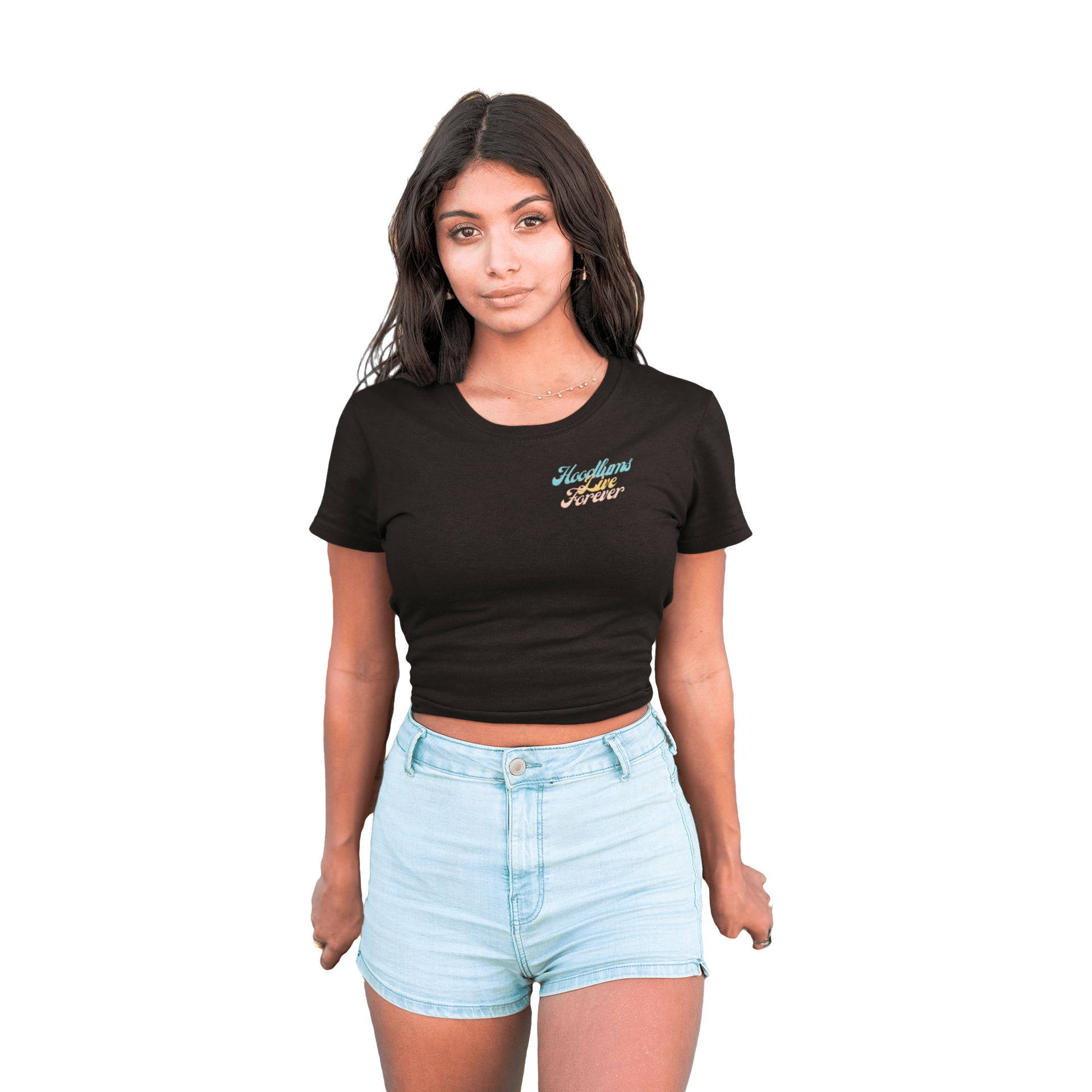 Hoodlums Live Forever Cropped Top - hdlm.brgnd