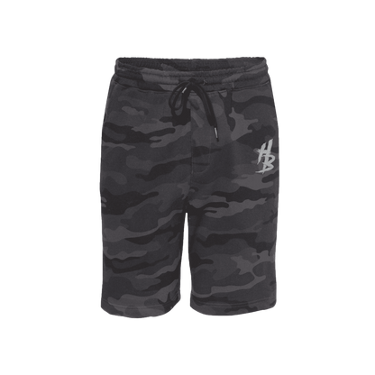 HB Black Camo Shorts - hdlm.brgnd