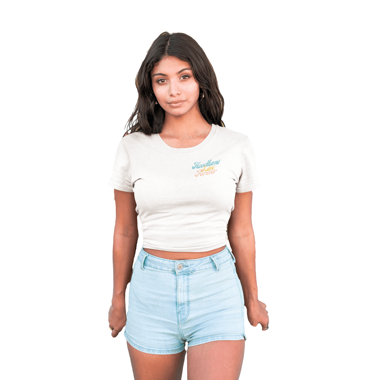 Hoodlums Live Forever Cropped Top - hdlm.brgnd