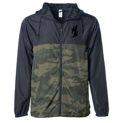 Black & Forest Camo Lightweight Windbreaker - hdlm.brgnd